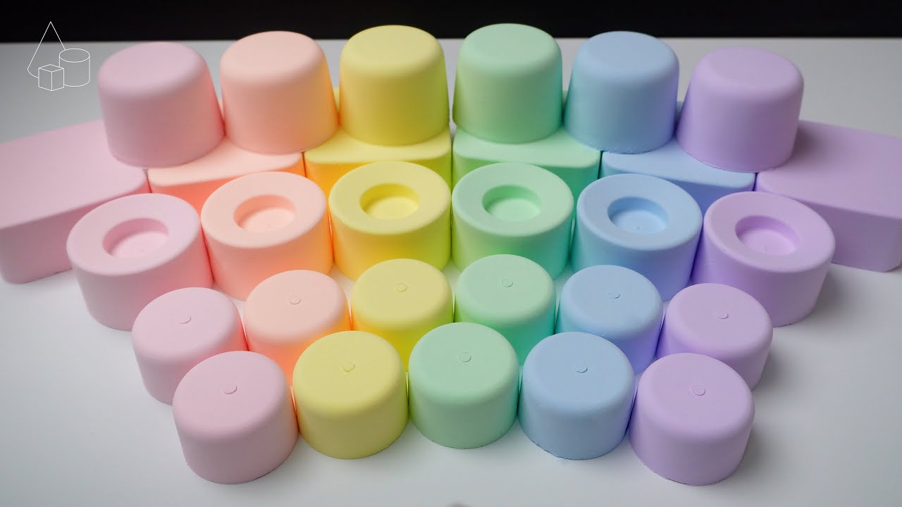 ASMR | Baking Soda Crushes - 🌈 Pastel Rainbow Satisfying Sounds