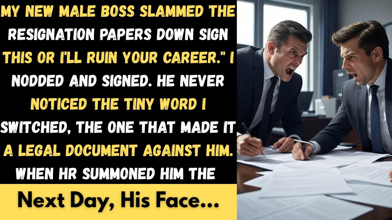 [ Full Story ] My New Male Boss Slammed The Resignation Papers Down Sign This Or I'll Ruin...