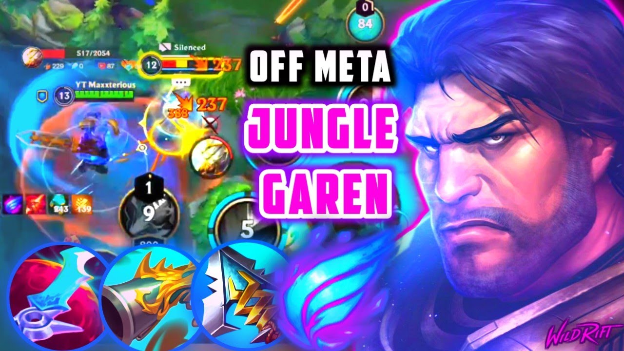 FULL AD GAREN JUNGLE IS ACTUALLY OP! (Wild Rift) Psycho Garen Main