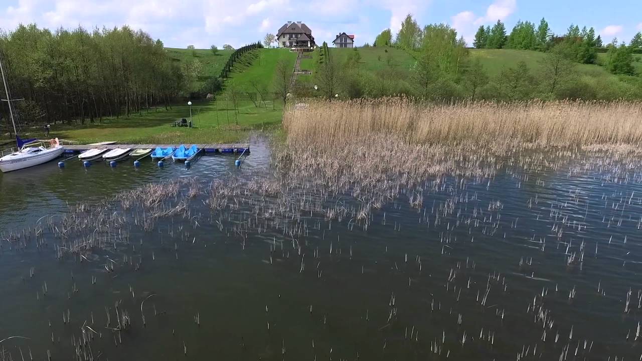 [DJI - Sky video] Dąbrówno, jezioro Dąbrowa Wielka - Poland