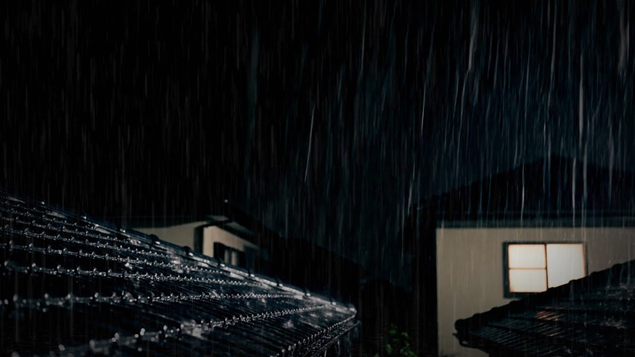 🔴NO ADS, LIVE You’ll Sleep in 5 Minutes 🌧️ Gentle Night Rain on Roof (No Ads)