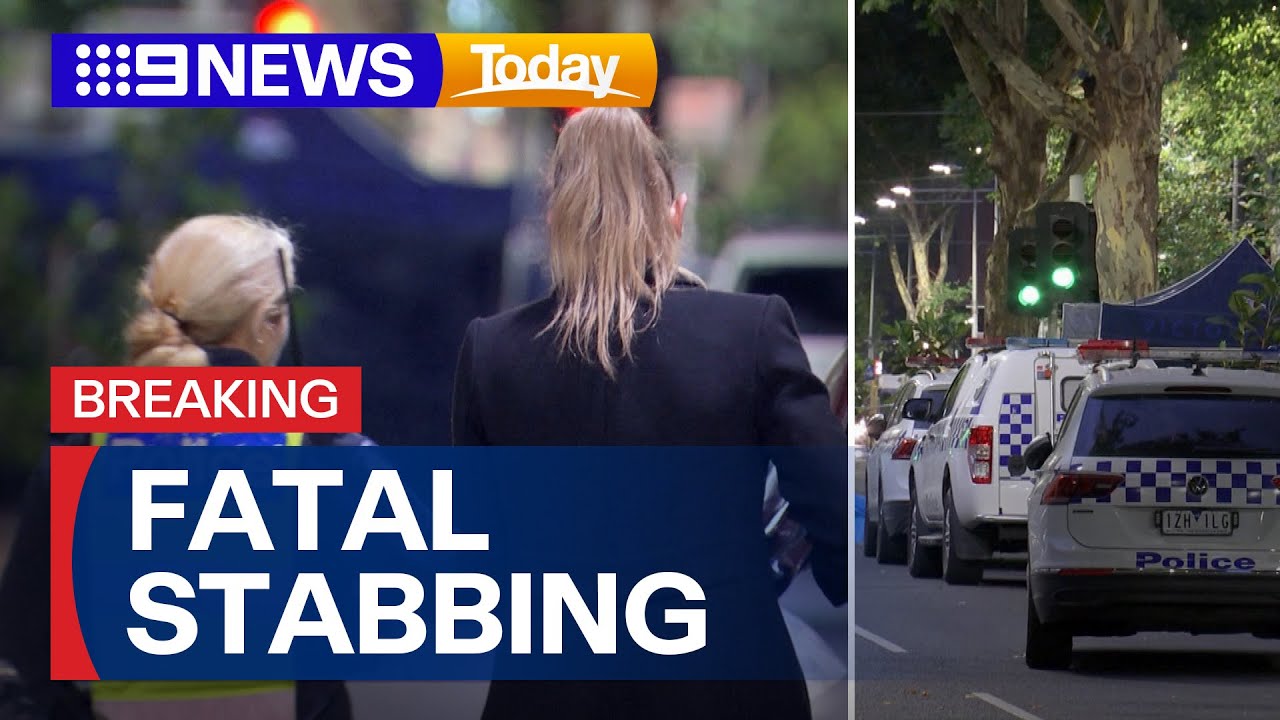 Man arrested after teenager found fatally stabbed in Melbourne CBD | 9 News Australia