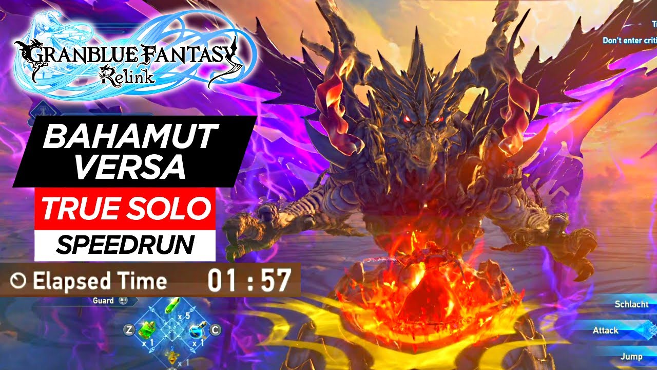 TRUE SOLO Percival vs Bahamut Versa in 1:57 (Fastest Pre-Lucilius Time) | Granblue Fantasy: Relink