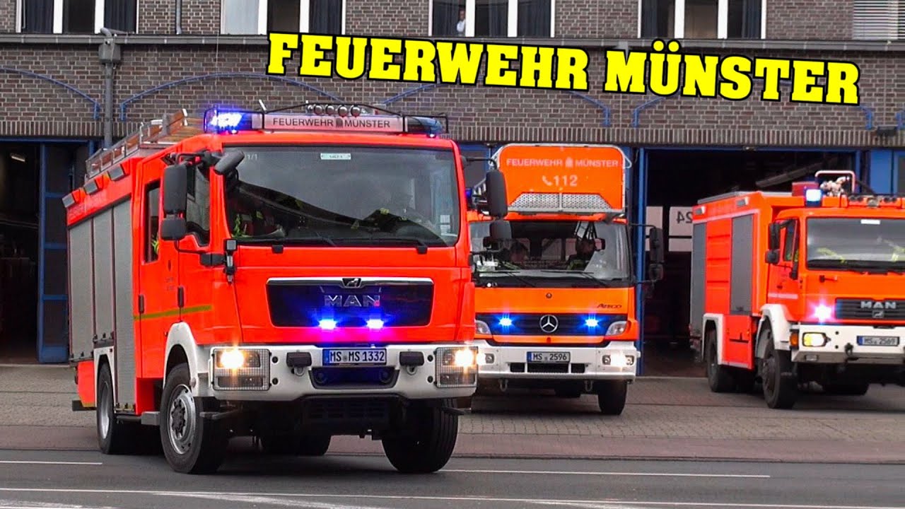[Feuerwehr MÜNSTER] - Einsatzfahrt Löschzug + KdoW A-Dienst & weitere Videos | HLF wird 