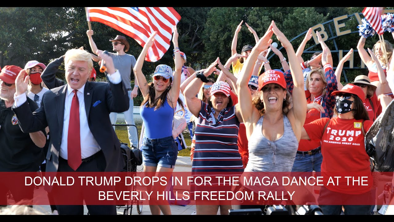President Donald Trump Joins the MAGA Dance at the Beverly Hills Freedom Rally
