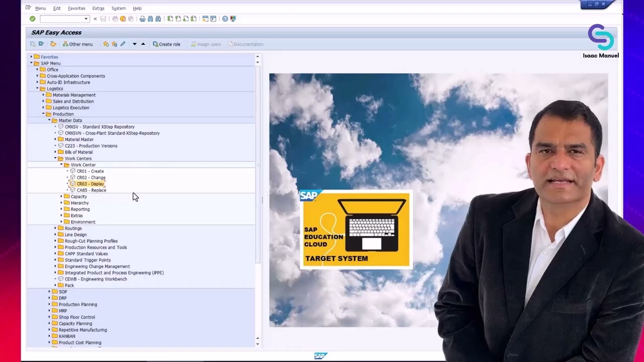 Displaying Work Centers in SAP (CR03): Understanding Capacity and Cost Assignments
