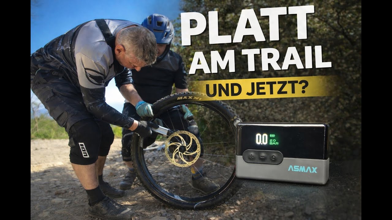 Platten am Trail &ndash; Asmax Akku-Luftpumpe am EMTB im Praxis-Test