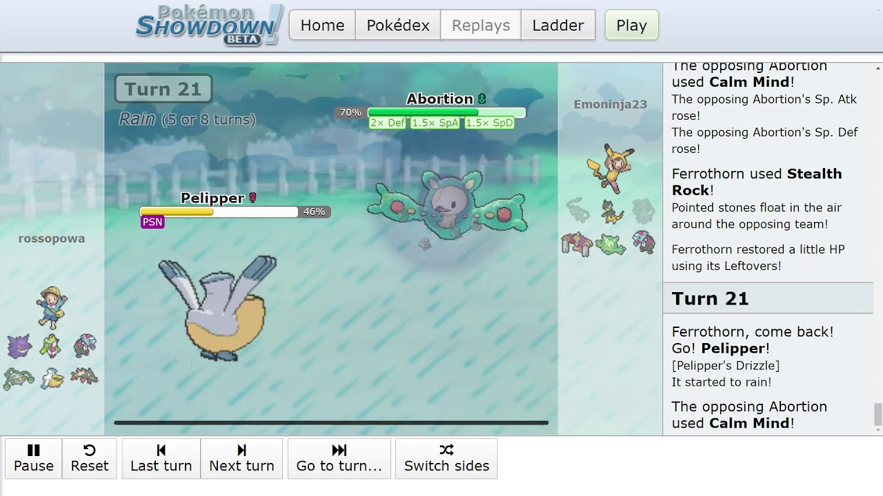 ProGaming - Pokemon Showdown, rossopowa vs Emoninja23, [Gen 8] OU (Thu Jan 02 2020)