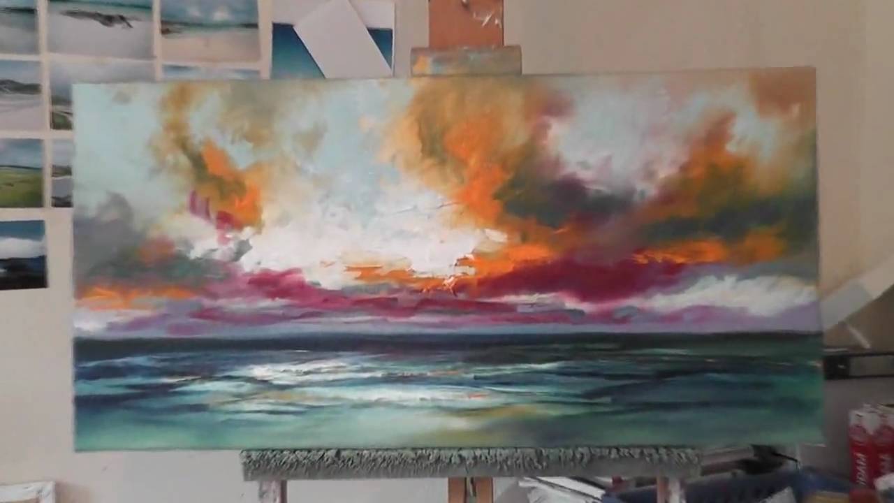 Speed Painting: Landscape Painting Demo- 'Ocean Blue'
