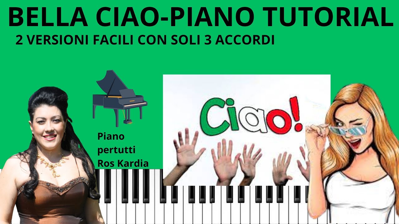 Impara in pochi minuti un brano popolare con soli 3 accordi BELLA CIAO Piano Tutorial