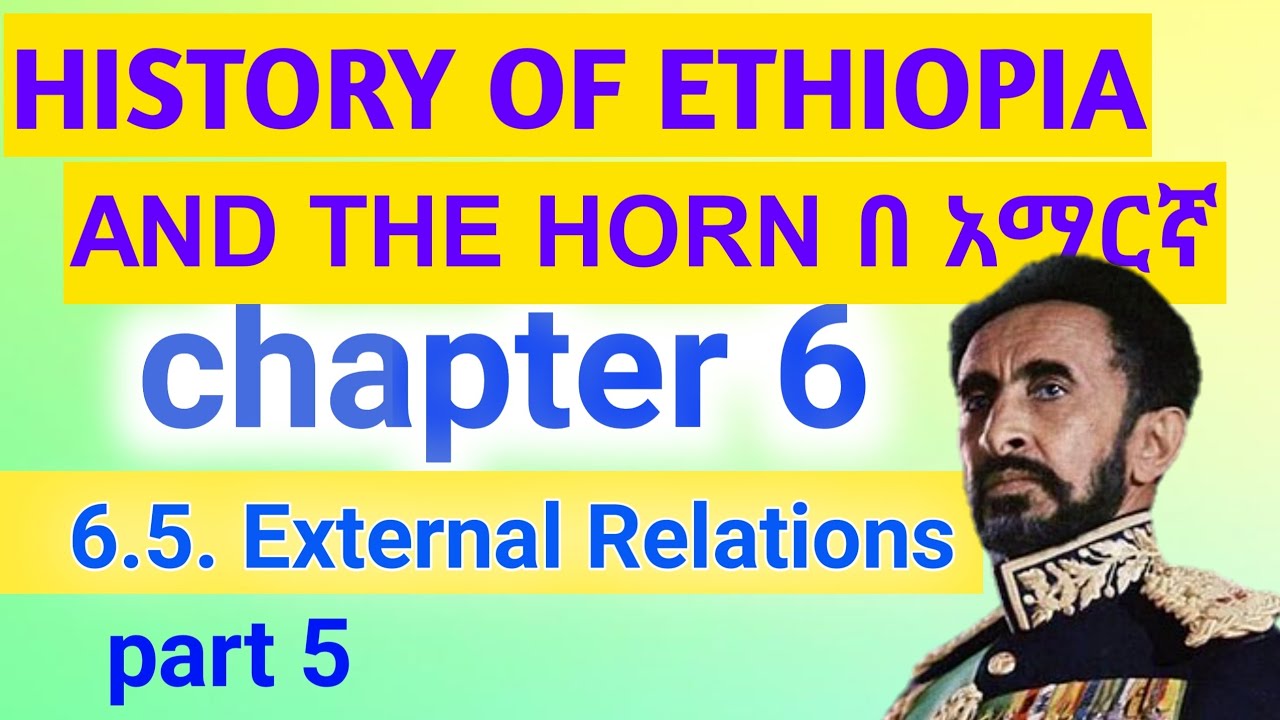 History and Ethiopia the Horn chapter 6 Part 5 በአማረኛ | 6.5. External Relations