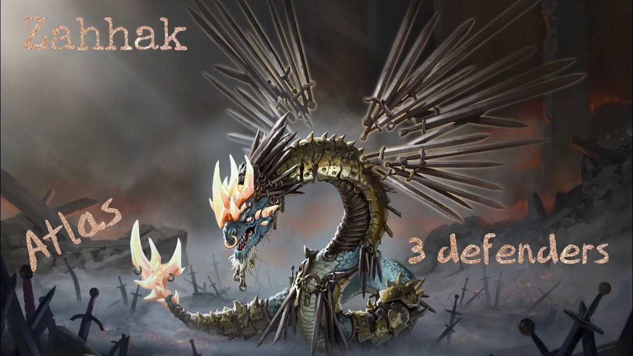 Zahhak triple defended in atlas 161B v 18B #WarDragons #Zahhak