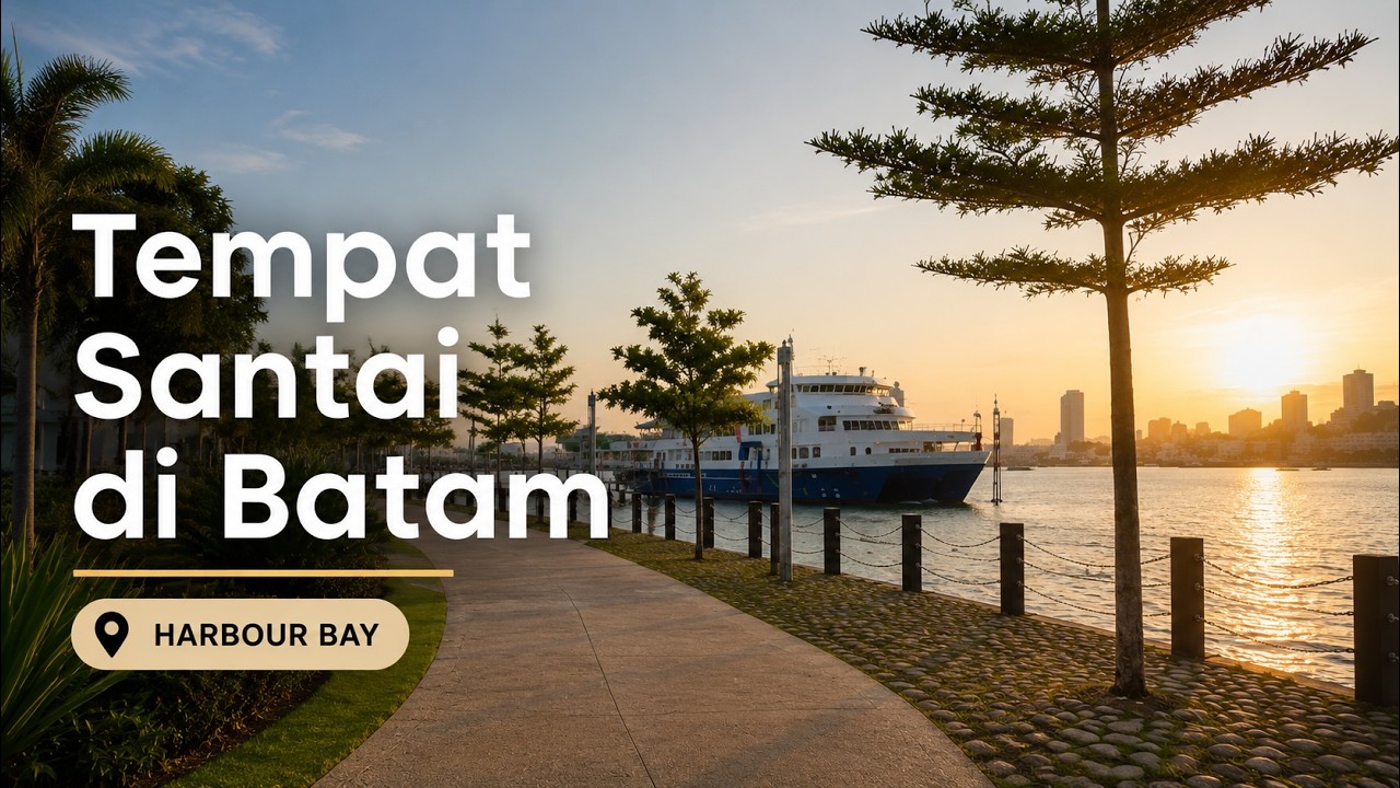 Relaxing Walk at Harbour Bay Promenade Batam | Cloudy & Windy Day in 4K