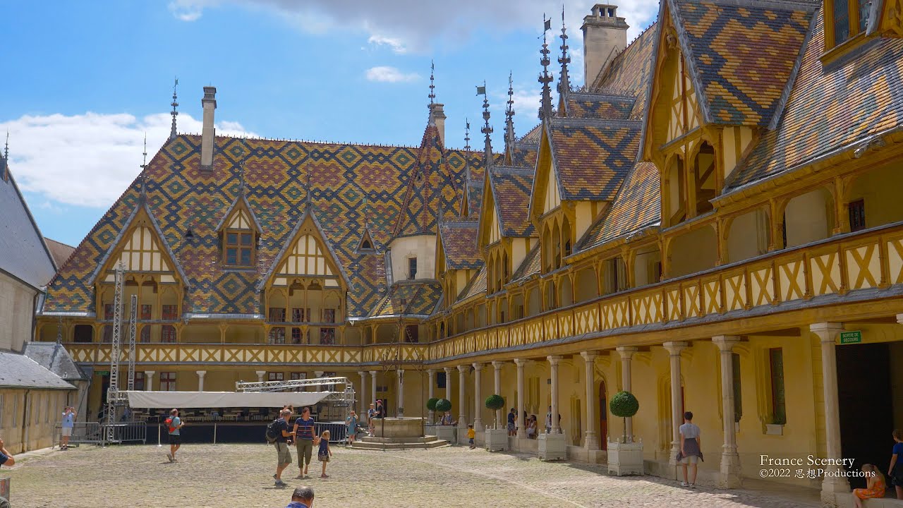 4K H&ocirc;tel-Dieu de Beaune C&ocirc;te-d'Or FRANCE. フランス