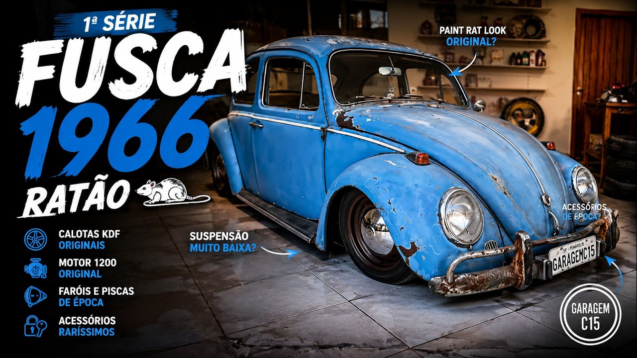 VW FUSCA 1966 primeira série Ratão 🐀