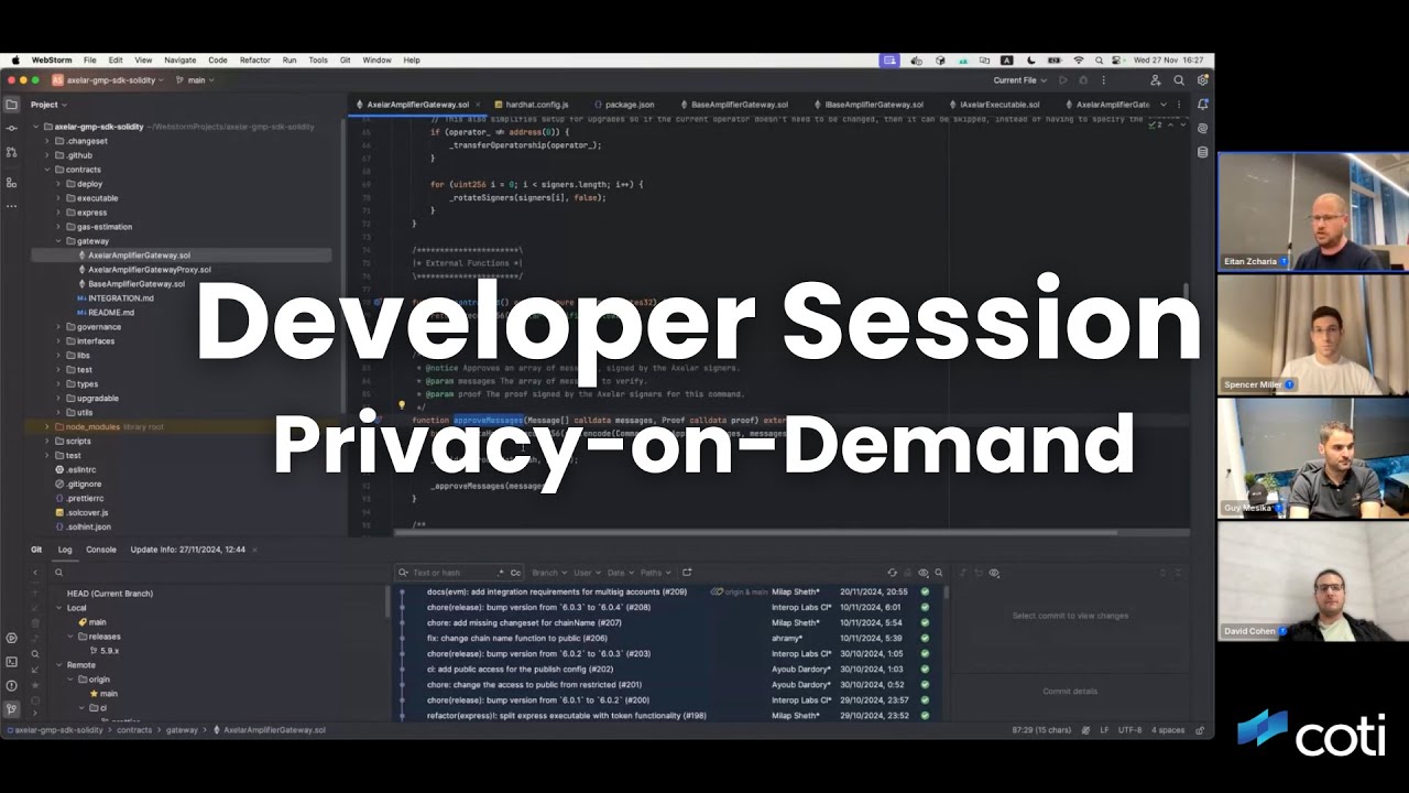 COTI Developer Session - Privacy-on-Demand