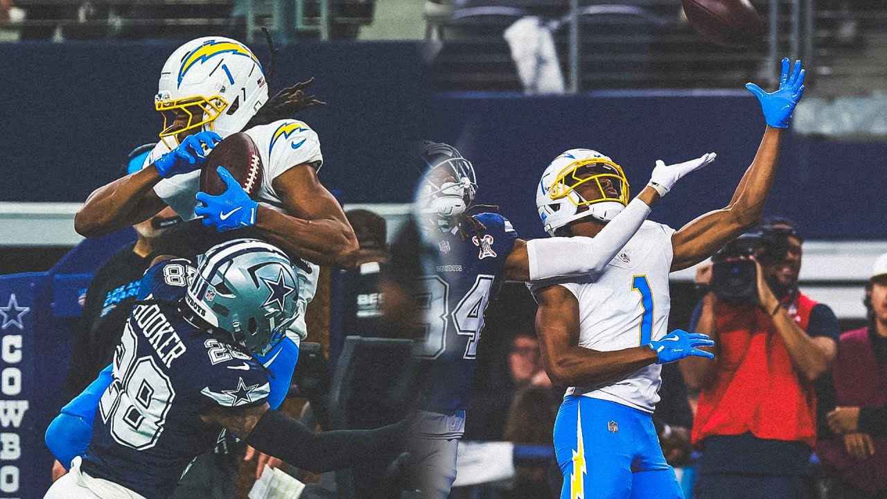 Every Quentin Johnston Catch Vs Cowboys | LA Chargers