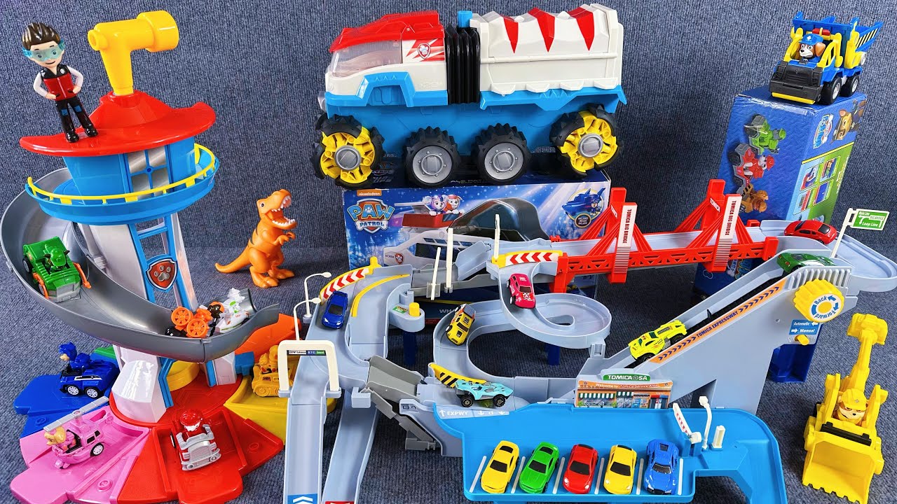 12 Minutes Satisfying with Unboxing，Cool city overpass rail car and Paw Patrol toys ASMR Review Toys