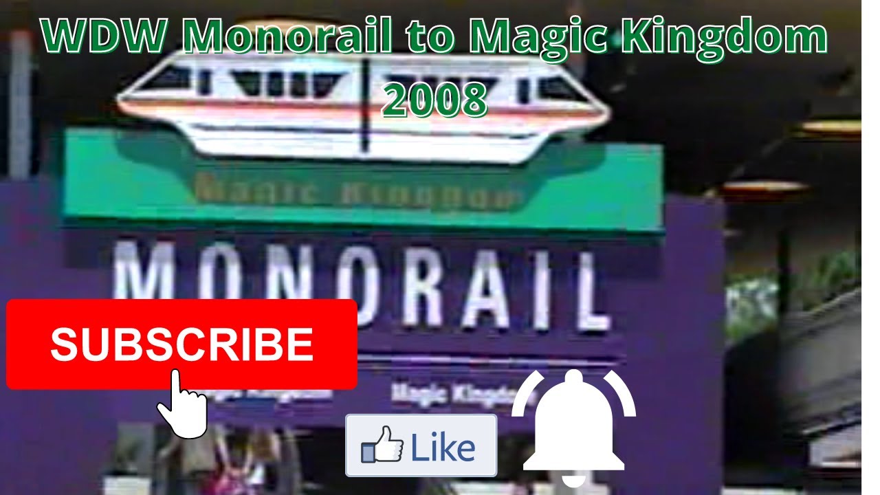 WDW Monorail to Magic Kingdom 2008