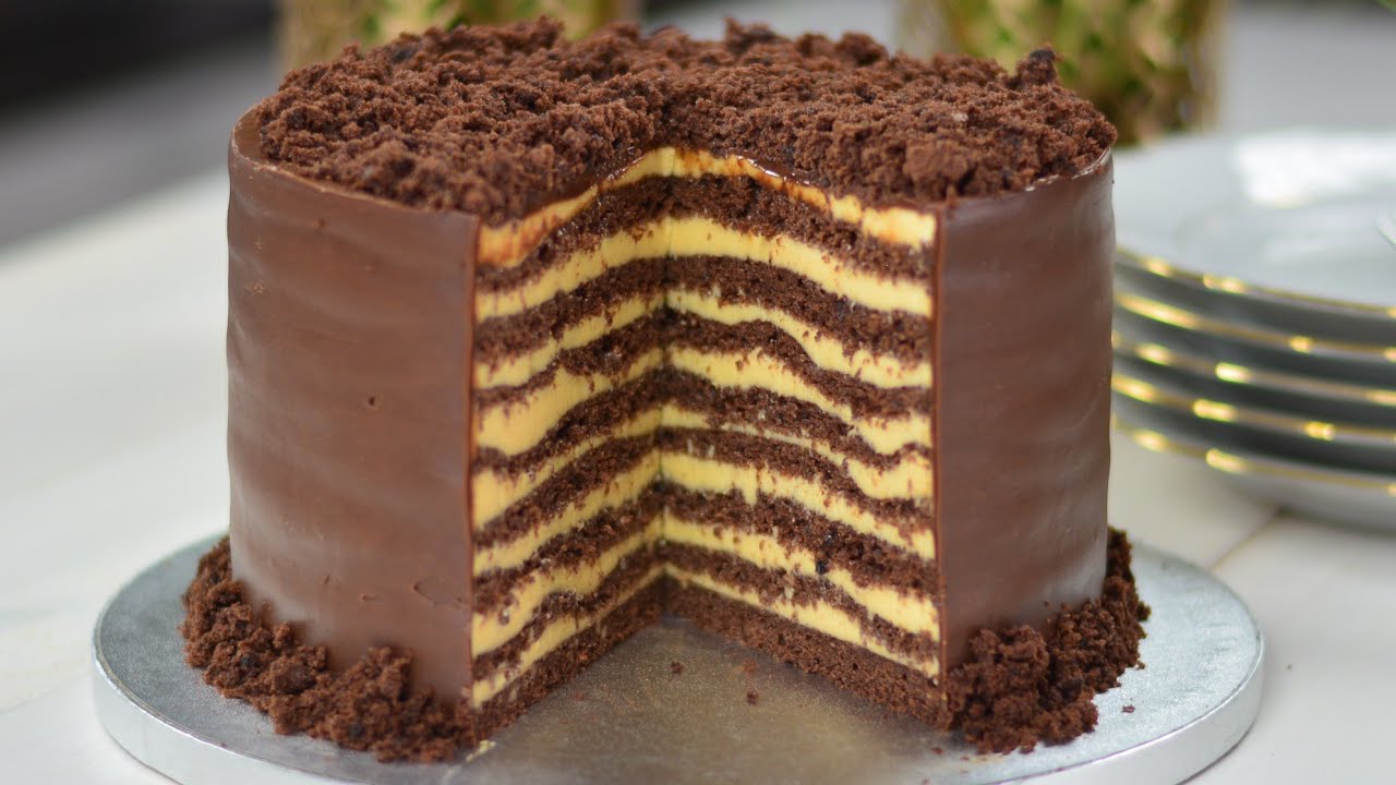 Tort cu crema caramel si ciocolata | Taby's Welt