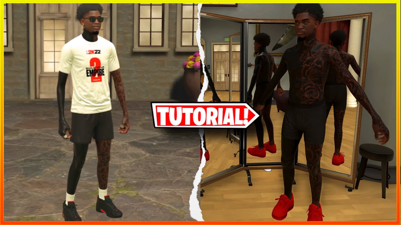 *NEW* 2K22 HALF BLACK & HALF ROSE TATTOOS TUTORIAL AND FILE !