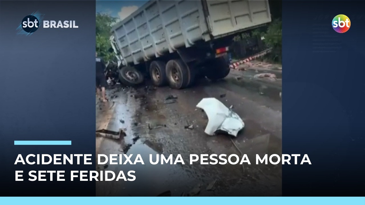 Acidente com carros e caminhões deixa 1 morto e 7 feridos no Tocantins | #SBTBrasil