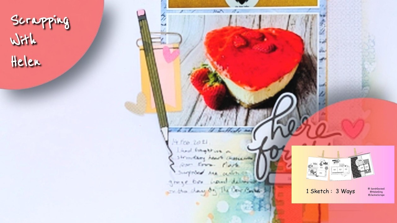 Scrapbook Process 344 Here For It | 1 Sketch: 3 Ways | Vicki Boutin - Curiosities in Willow Grove