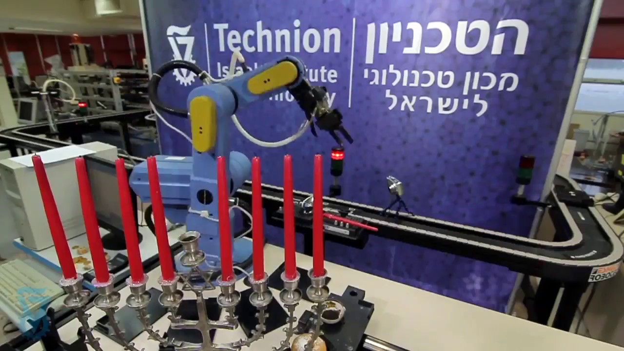 Lighting the Hanukkah Candles Faster Technion Rube Goldberg Machine