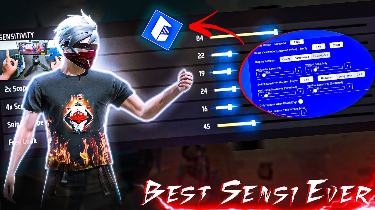 GG Mouse Pro Best Headshot Sensi Ever 🤯 / How To Play Free Fire Using Keyboard Mouse in Mobile
