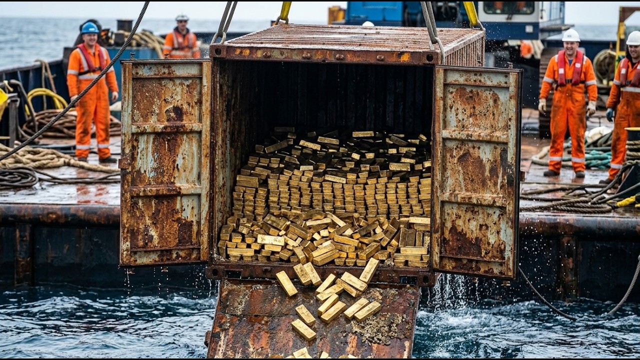 TREASURE HUNT | Professional Divers Recover Sunken Gold Container From The Deep Ocean