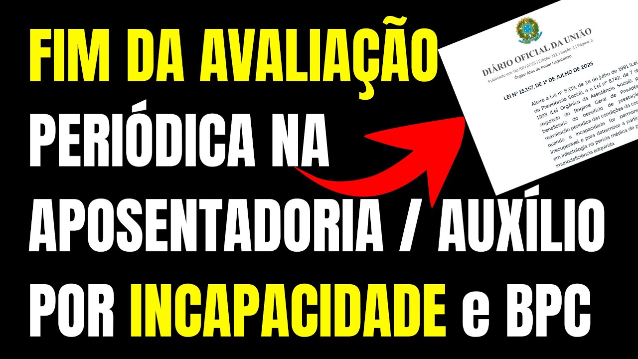 FIM DA AVALIAÇÃO PERIÓDICA NA APOSENTADORIA / AUXÍLIO POR INCAPACIDADE e BPC