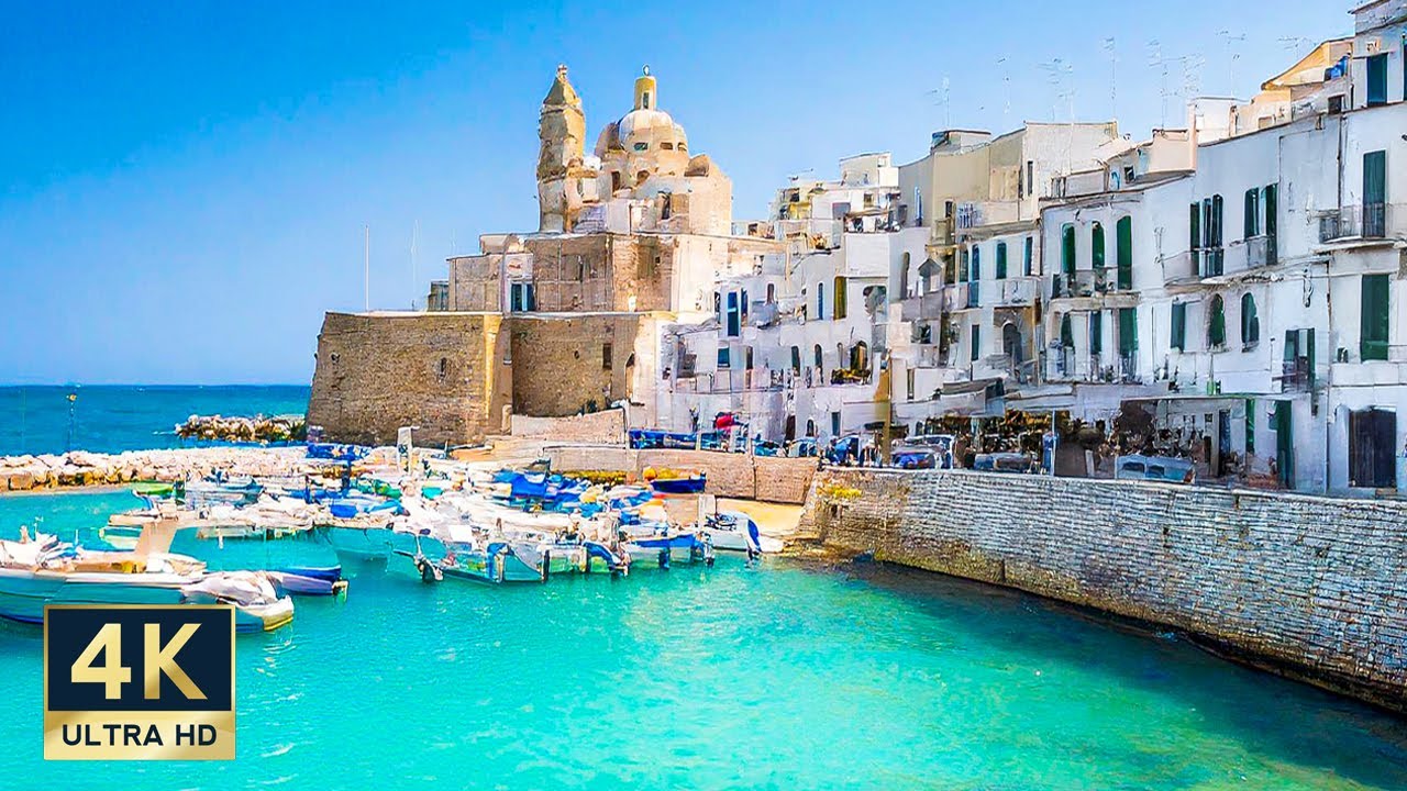 Monopoli Italy 🇮🇹 4K Beautiful Towns of Puglia Walking Tour 2024