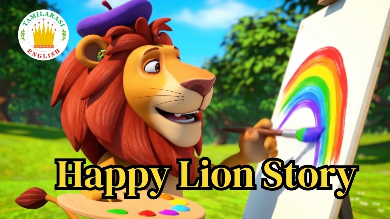 🦁 Leo the Happy Lion | Cute Toddler Story for Kids- Tamilarasi English