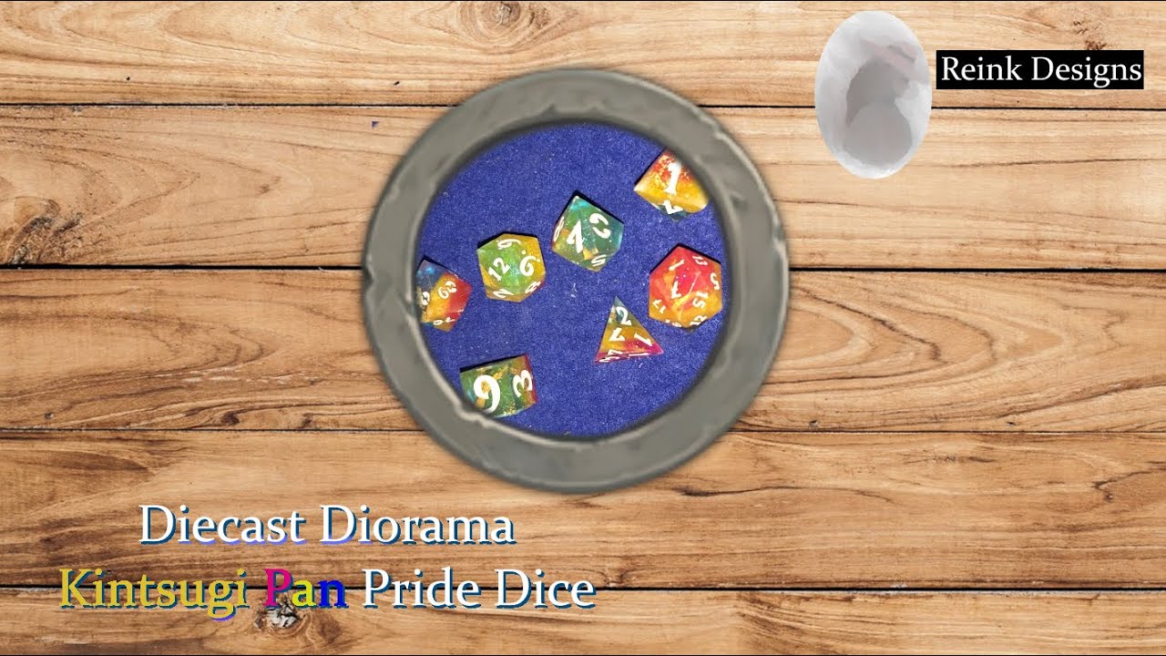 Diorama Dice Kintsugi Pan Pride Dice