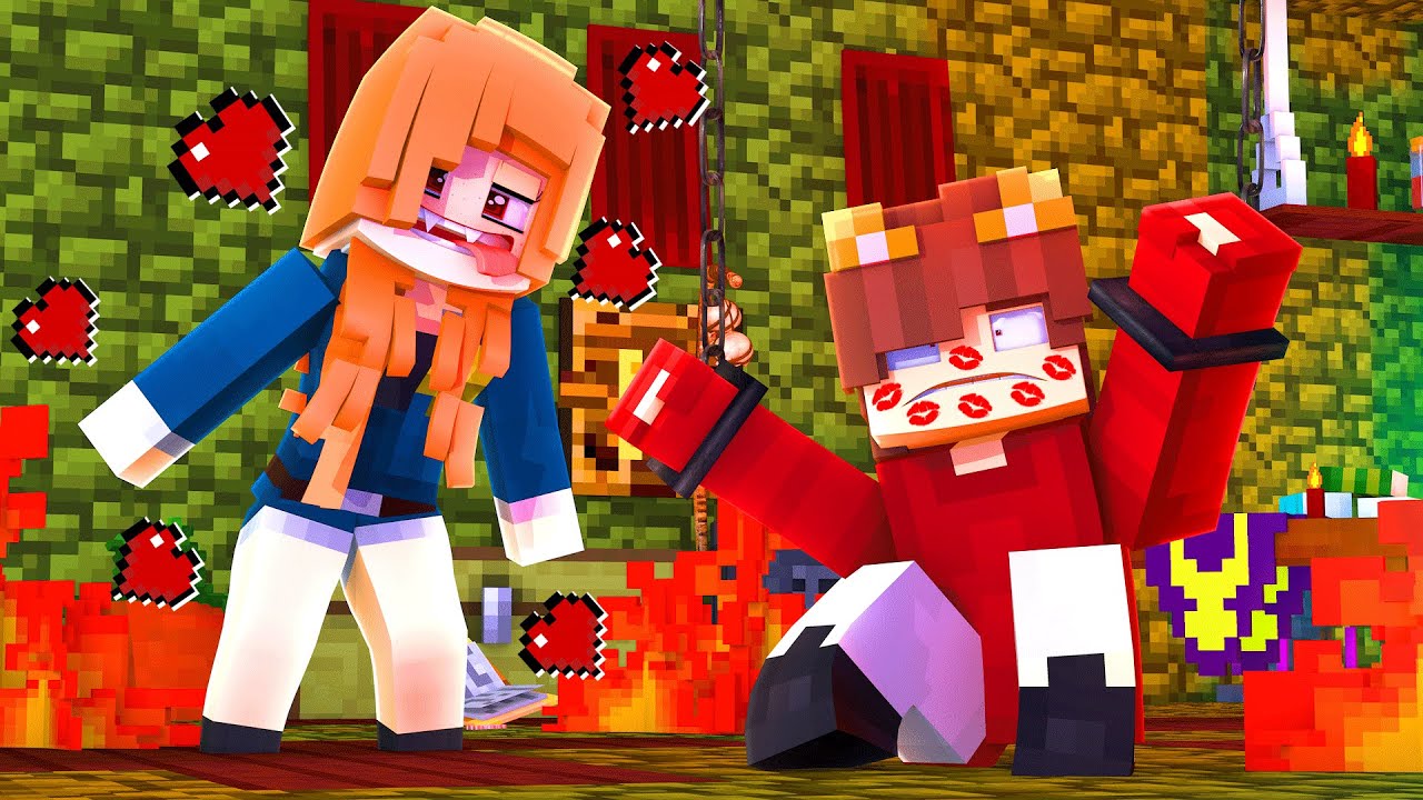 A POLICIAL VAMPIRA ME PRENDEU E SEQUESTROU PARA ME ENCHER DE BEIJOS NO MINECRAFT
