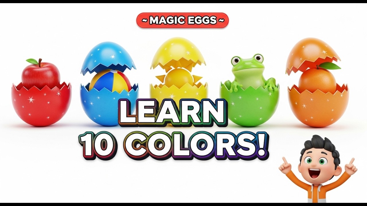 Learn Colors with Magic Eggs! | Surprise Eggs A-Z for Kids | Learn Colors for Toddlers