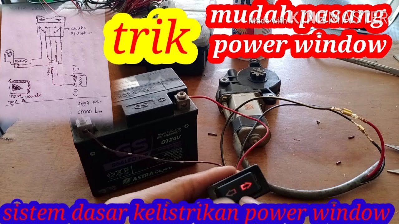 CARA PASANG SAKLAR POWER WINDOW UNIVERSAL UNTUK PEMULA