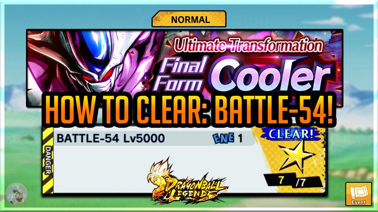 HOW TO FULLY CLEAR 'FINAL FORM COOLER' EVENT BATTLE-54! | Dragonball Legends | Tutorial