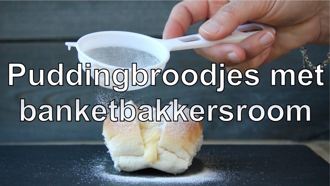 Puddingbroodjes met banketbakkersroom