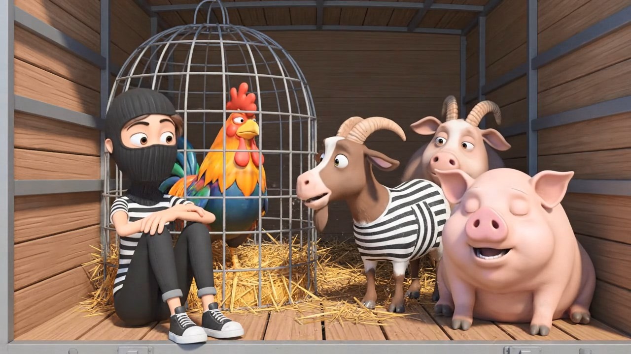 Thief in Old MacDonald's Farm!🐥 EP-7 | Funny Farm Cartoon for Kids | Sneaky Thief & Surprise Chicks🐣