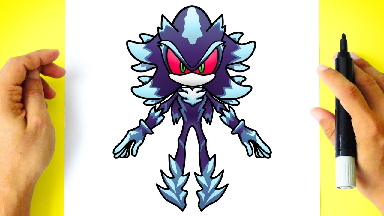 How to DRAW MEPHILES THE DARK - Sonic the Hedgehog
