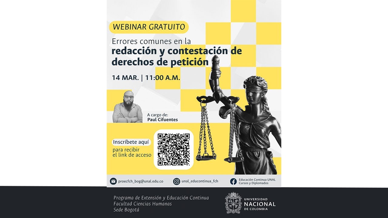 Webinar gratuito: Errores comunes en la redacción y contestación de derechos de petición