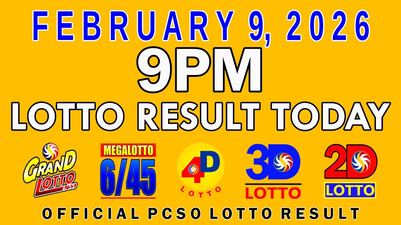 9pm Lotto Result Today PCSO February 9 2026