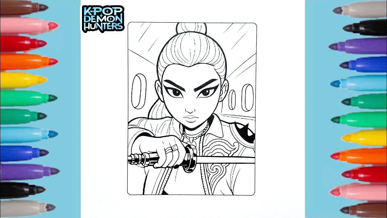 K-pop Demon Hunters Rumi Coloring Pages | Huntrix Rumi Comes to Life 💖