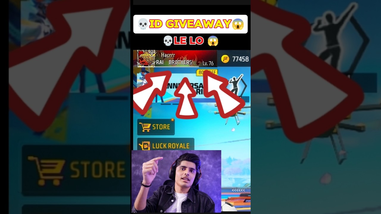 RAI ID GIVEAWAY HOGA 💀 #shortsfeed #tgrnrz #tondegamer #freefire