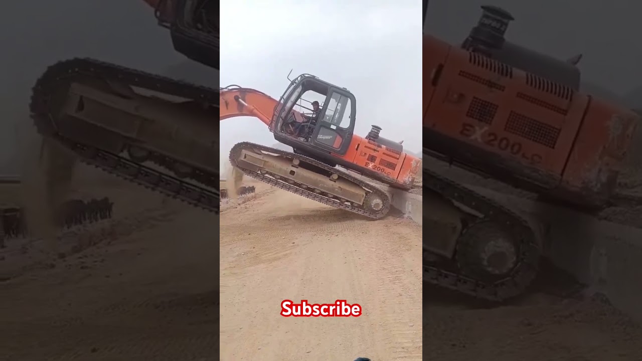 Hitachi Excavator machine stunts in road work #hitachi #stunts #excavator #machine #roadwork #2025
