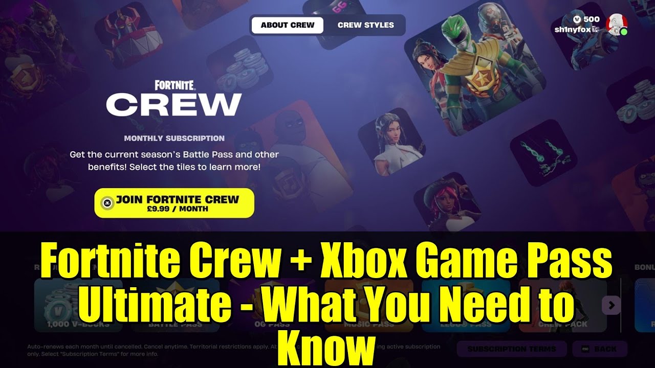 Fortnite Crew + Xbox Game Pass Ultimate — что нужно знать | Бесплатный Fortnite Pass + В-баксы