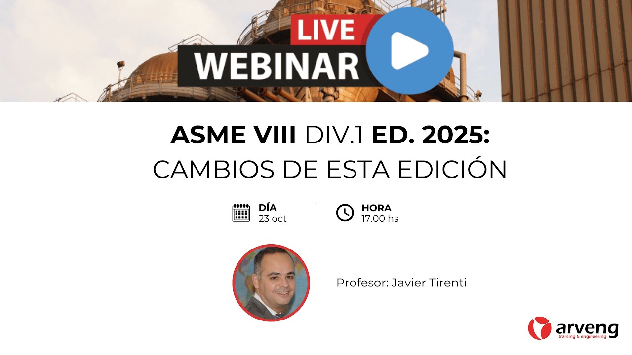 Webinar gratuito | ASME VIII Div.1 Ed. 2025: cambios principales de esta edición