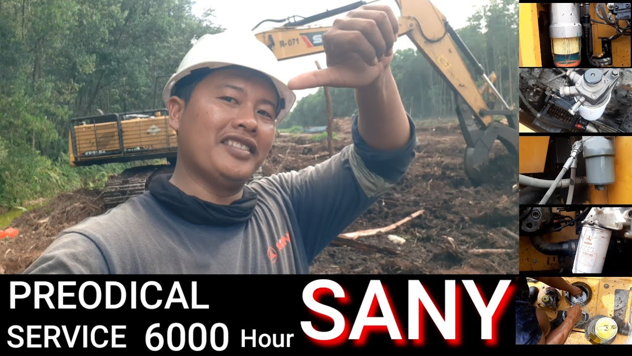 Сервис SANY 215C 6000 часов, полный сервис запчастей || местоположение Рангсанг