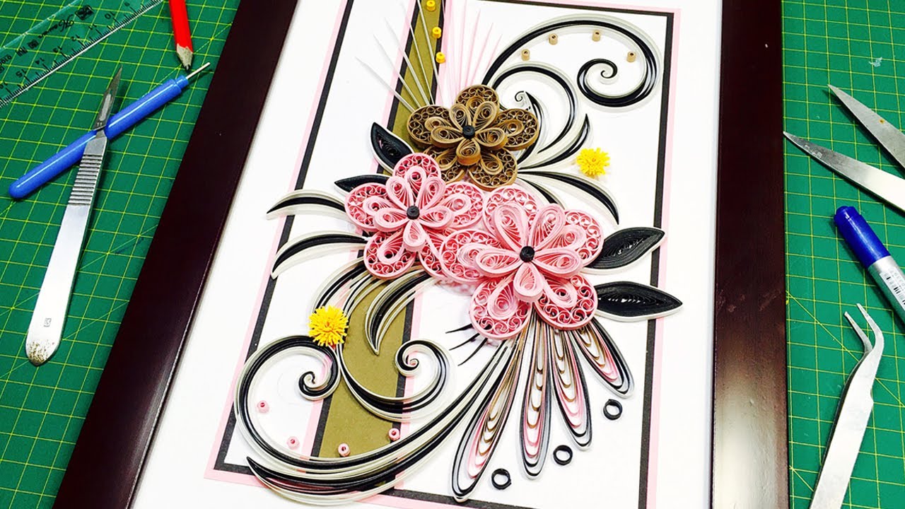 Cách Làm Ra Một Bức Tranh Giấy Cuộn Quilling Nghệ Thuật